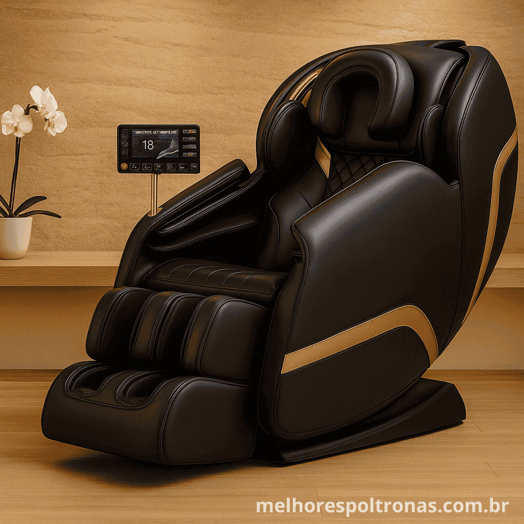 Poltrona de massagem Shiatsu com Gravidade Zero, a solução terapêutica completa para quem tem problemas de coluna.