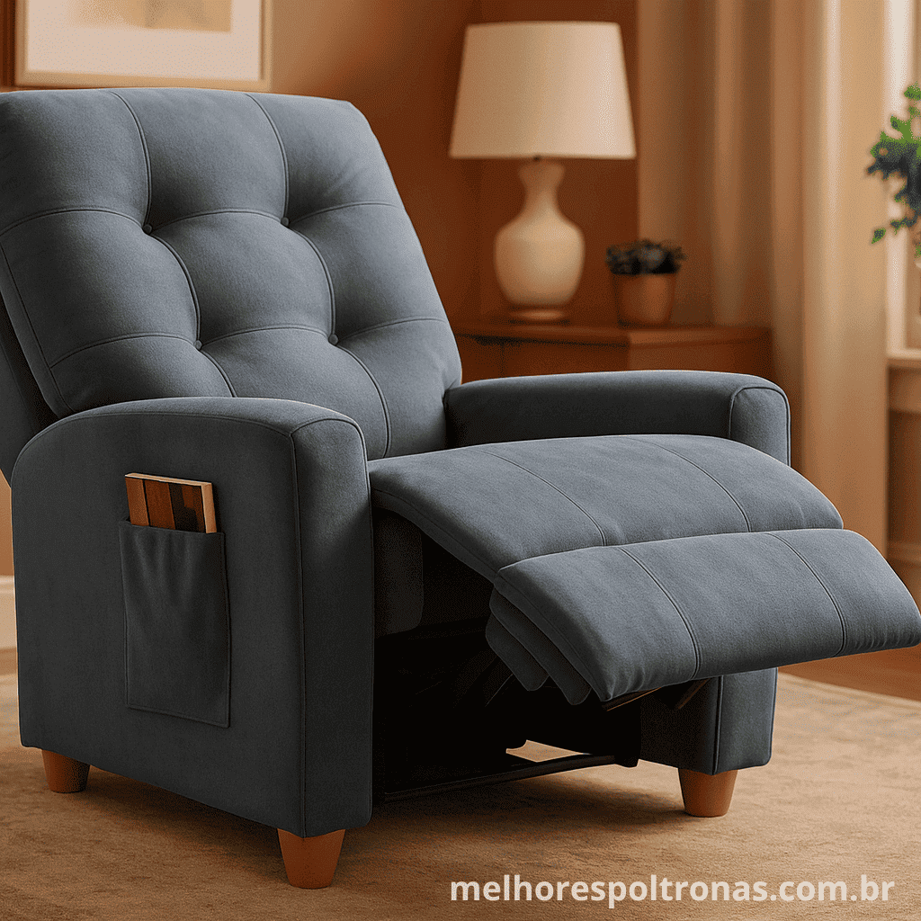 Poltrona do Papai reclinável com suporte lombar reforçado, a melhor escolha de conforto para quem sente dor na coluna.