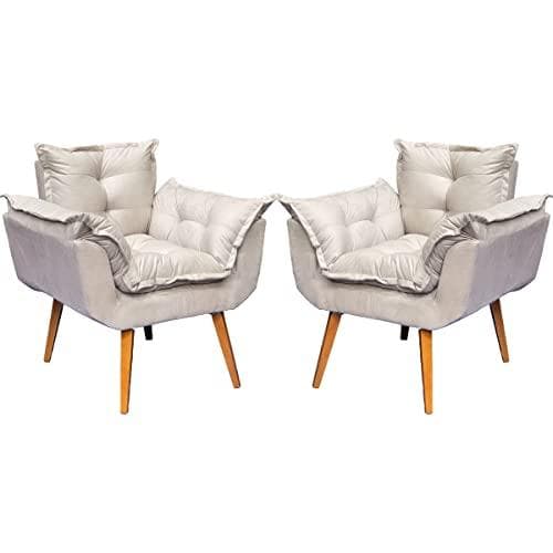 Kit 2 Poltronas Alice: Conforto e Estilo para Sua Sala