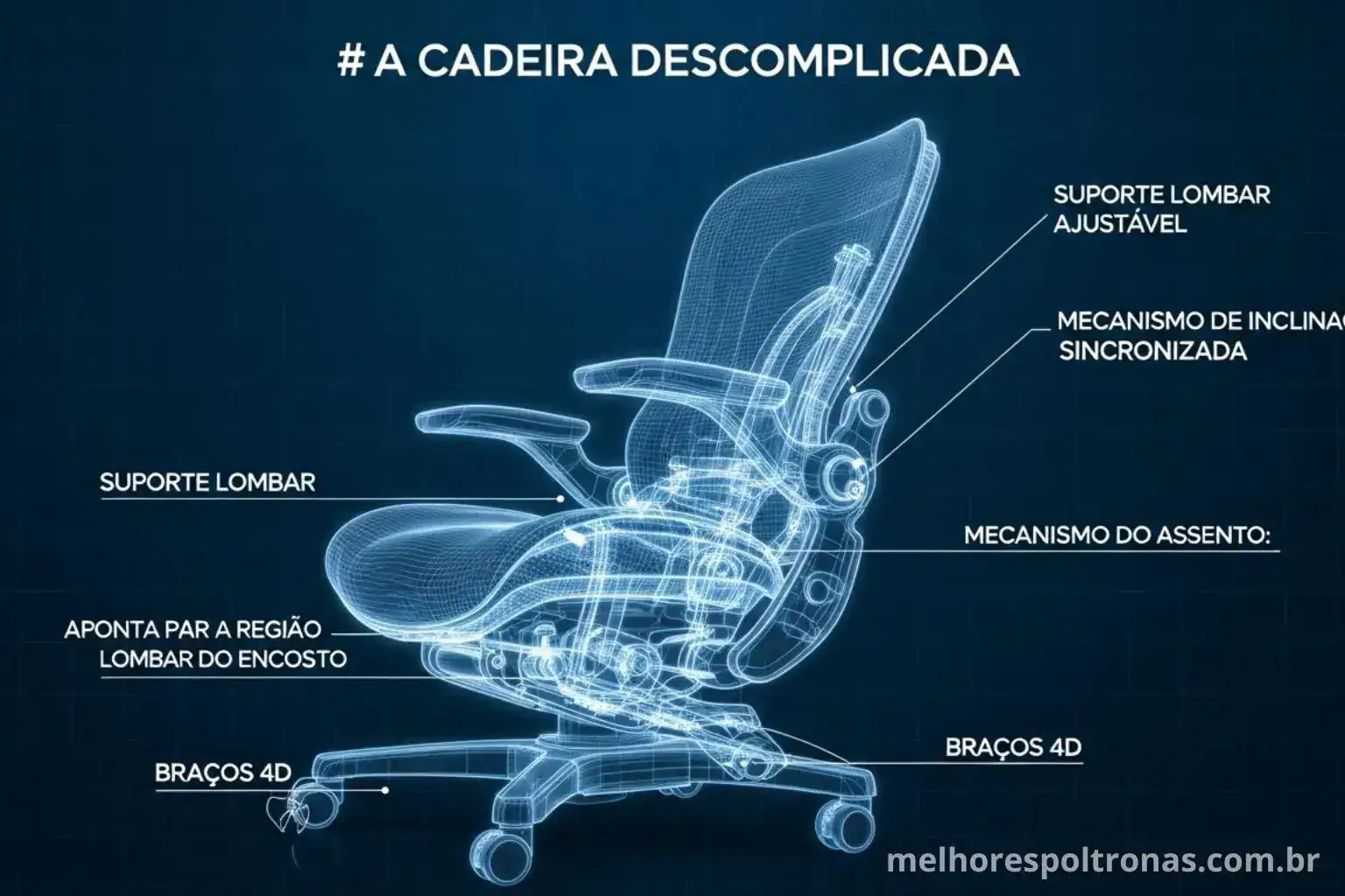 O que é uma Cadeira Ergonômica? O Guia Definitivo para sua Saúde Postural