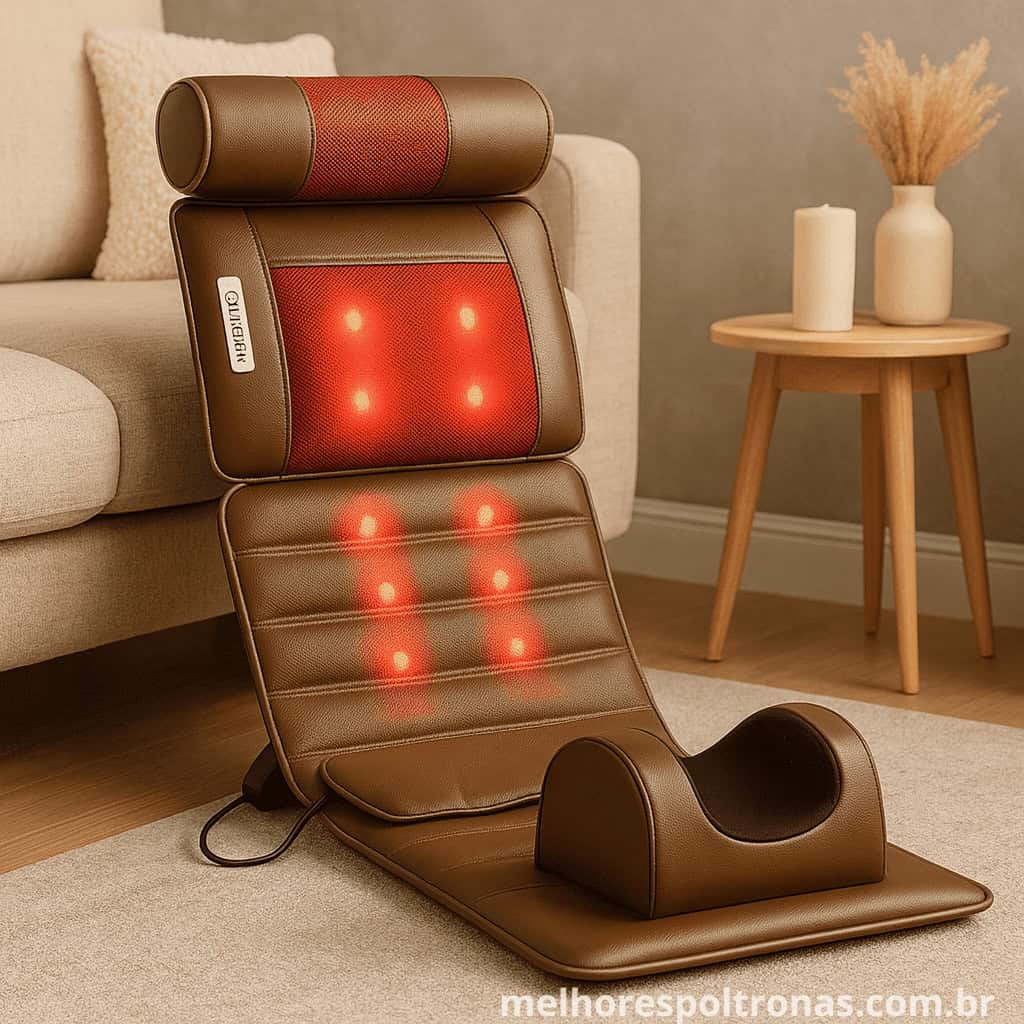 Assento de massagem Shiatsu portátil, a solução versátil e acessível para transformar qualquer cadeira.