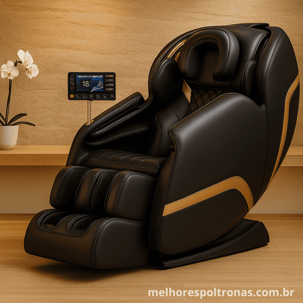 Poltrona de massagem Shiatsu com Gravidade Zero, a solução terapêutica completa para quem tem problemas de coluna.