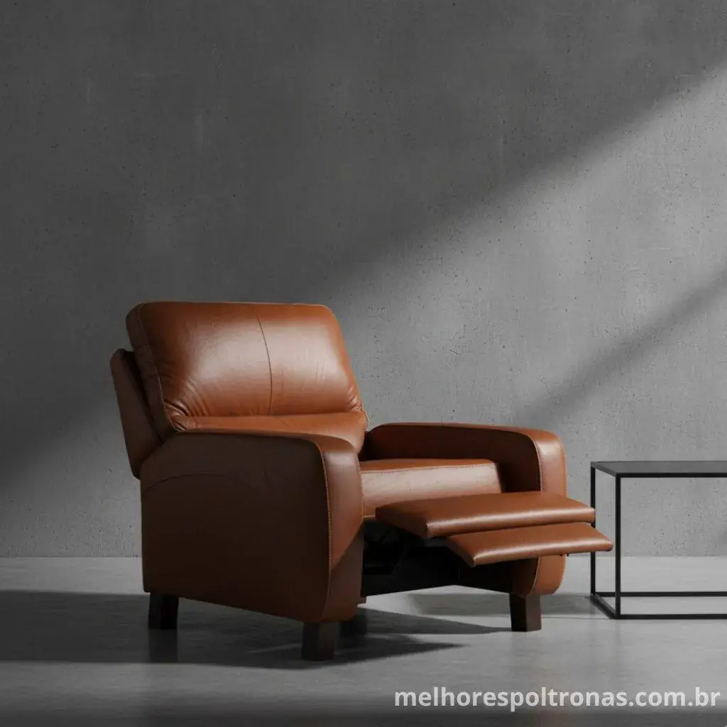Poltrona de couro reclinável moderna, a fusão de conforto funcional e o design prático do couro.